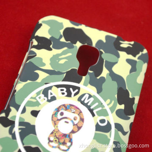 Army green stickers PC phone case for Samsung S4